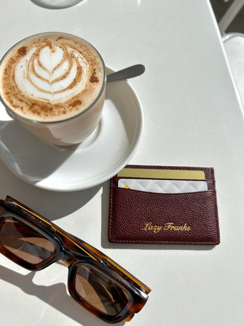 Gentleman's Leather Card Holder - Burgundy