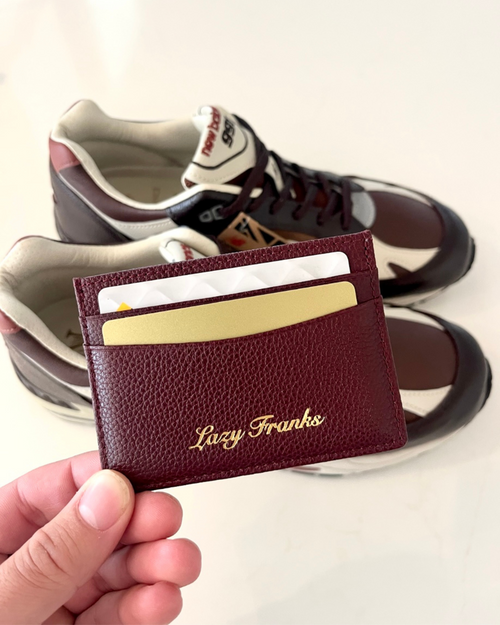 Gentleman's Leather Card Holder - Burgundy