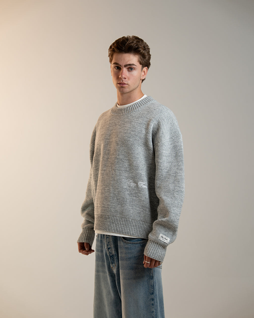 FRANKLIN HEAVY KNIT - GREY MARLE