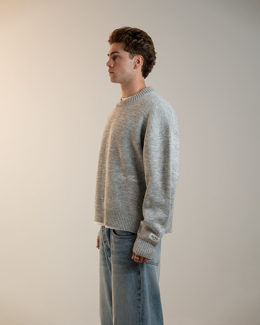 FRANKLIN HEAVY KNIT - GREY MARLE