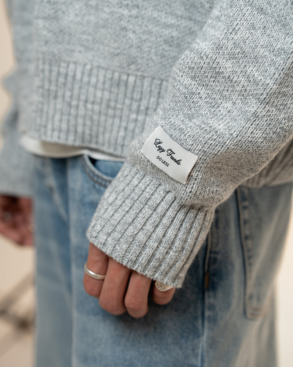 FRANKLIN HEAVY KNIT - GREY MARLE