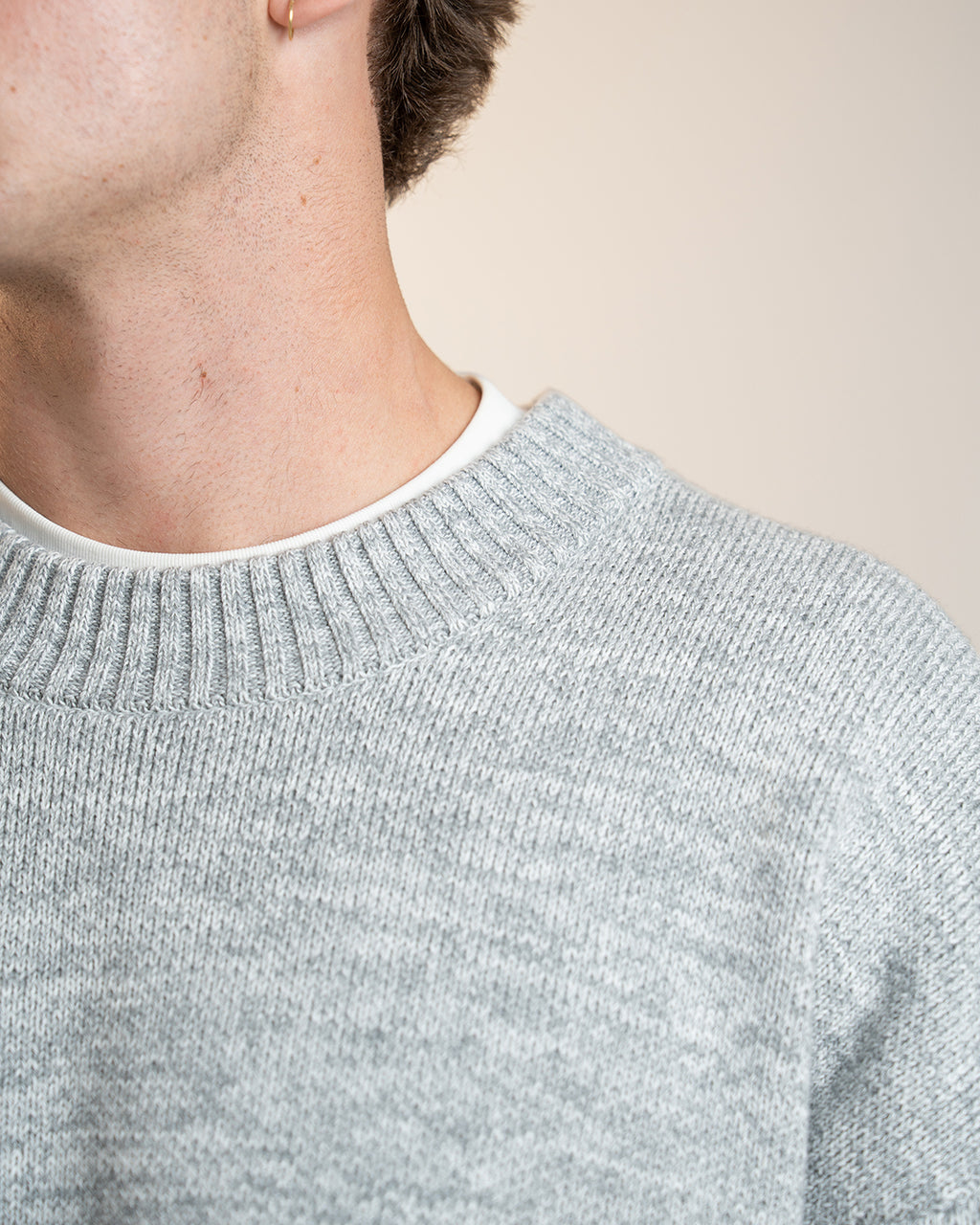 FRANKLIN HEAVY KNIT - GREY MARLE