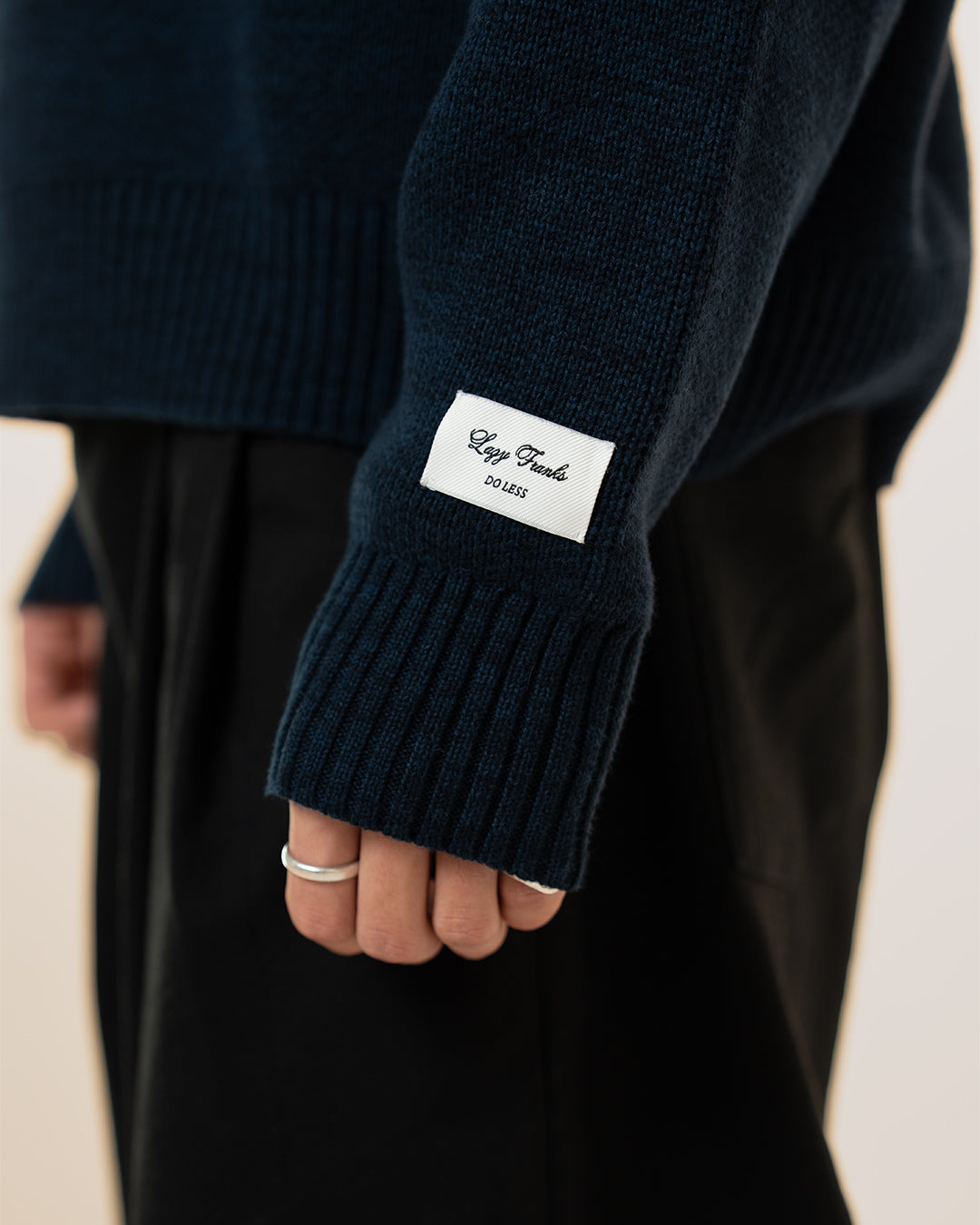 FRANKLIN HEAVY KNIT - NAVY MARLE