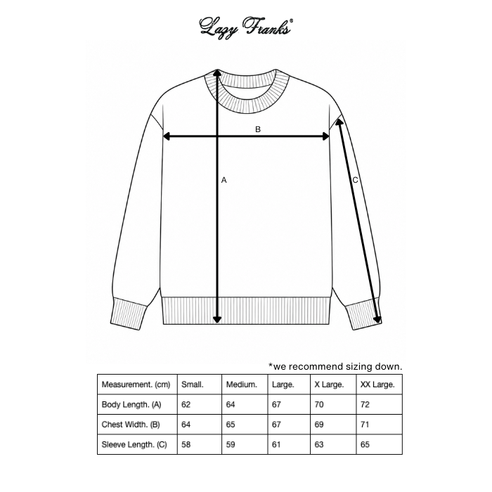 Product size guide